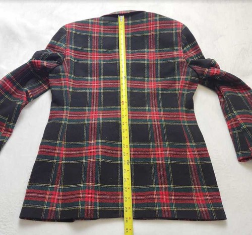 Pre-owned J.crew Factory Mens J Crew Factory Wool-blend Thompson Blazer In Stewart Tartan Plaid In Black