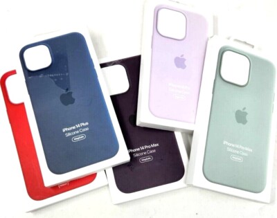 Genuine Original Leather/ Silicone Case for Apple iPhone 14, Plus, Pro, Pro Max