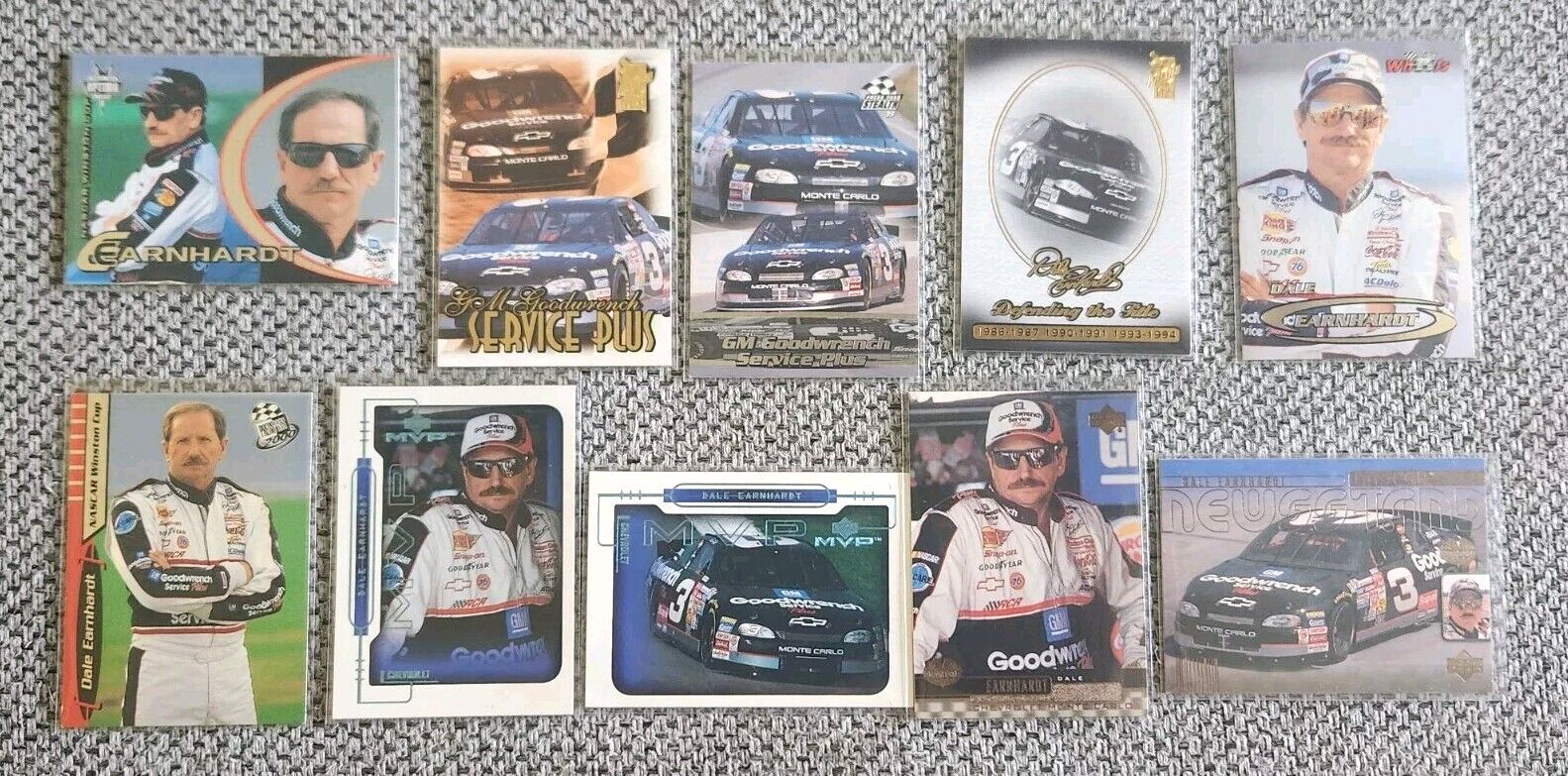 DALE EARNHARDT SR. 10-CARD VINTAGE NASCAR LOT 1999-2000