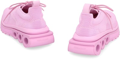 Pre-owned Ferragamo Nima Fabric Low-top Sneakers In Pink