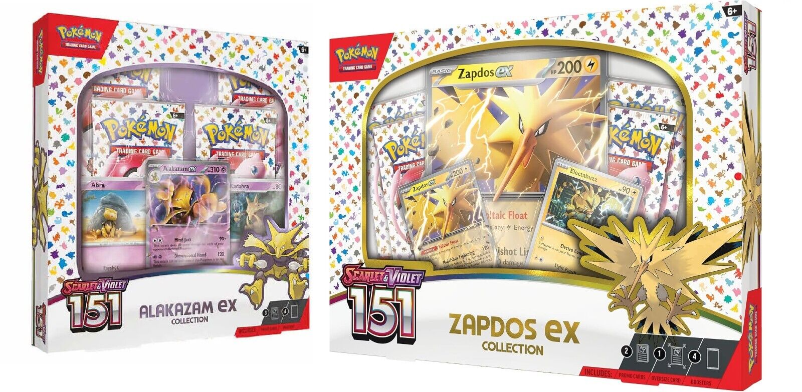 Pokémon Zapdos EX & Alakazam EX 151 Box Trading Card Game Pokémon Zapdos EX & Alakazam EX 151 Box Trading Card Game