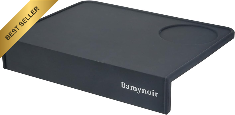 Silicone Coffee Tamper Mat 8x6in Non-Slip Espresso Tamping Station Black