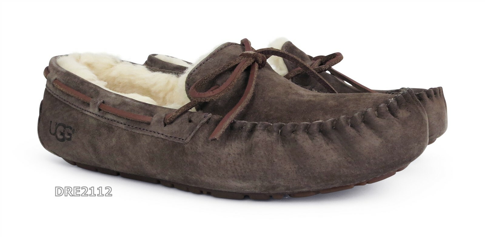 UGG Dakota Espresso Suede Fur Slippers Womens Size 9 NEW