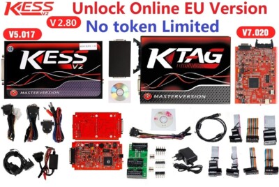 KESS V2.80 V5.017 EU Master + KTAG V7.020 ECU Pkw LKW Programmiergerät No Token