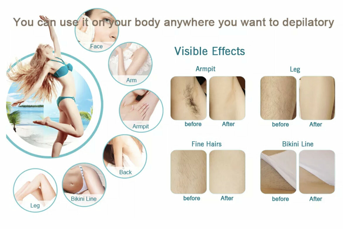 Hard Wax Beads Beans Waxing Depilatory Hair Removal Stripless 300G BAG FREE TOOL