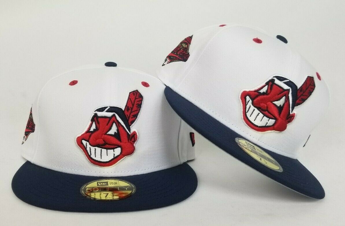 white cleveland indians hat