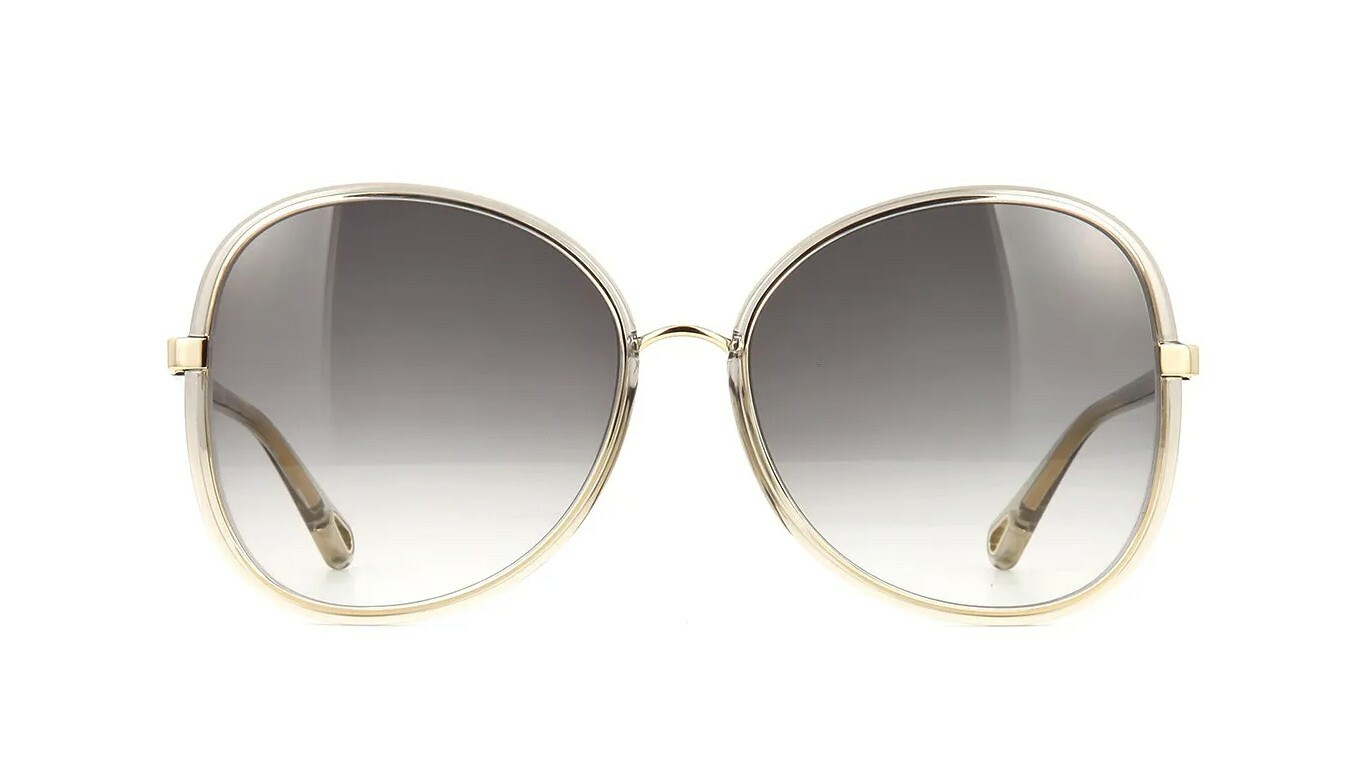 Pre-owned Chloé Franky Ch0030s Grey/grey Shaded (001) Sunglasses