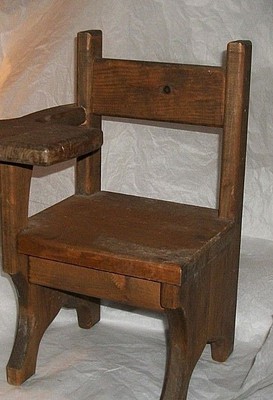 Vintage Solid Wood Doll Sized Old-Fashioned Type Desk Will Fit 18