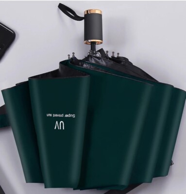 Umbrella Auto Open Tri-fold UV/Sun/Rain Windproof Compact Automatic umbrella