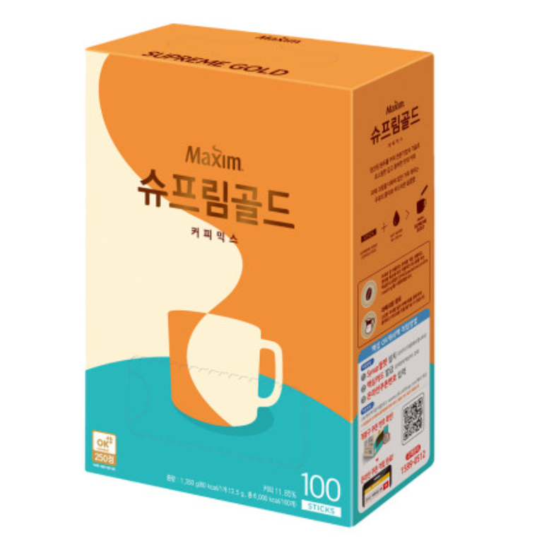 Maxim Supreme Gold Coffee Mix 100 sticks Instant Coffee(New)