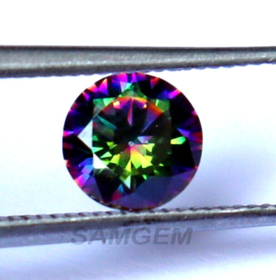 Round Cut Bi Color Loose Gemstone Certified Natural Alexandrite 1.40 Ct