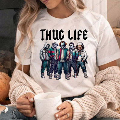 Thug Life Horror Movie Shirt, Friends Horror Characters Shirt, Horror Movie Kill