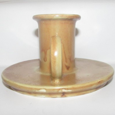 McCoy Pottery Chamberstick Finger Candleholder Candle Holder Mt Clemens Era