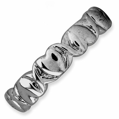 Goldia Sterling Silver Stackable Expressions Black-Plated Hearts Ring