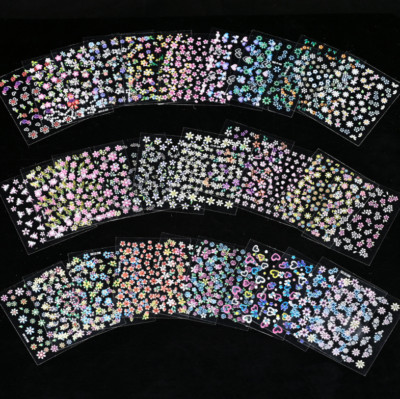 30PCS Manicure Daisy Flower Blossom Decal 3D Nail Sticker Decor Slider DIY NH9