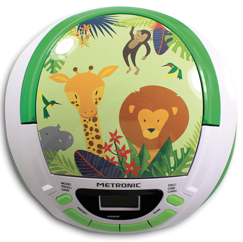 Metronic Radio CD-Player für Kinder Ozean mit USB-/SD-/AUX-IN-Port Grün Weiß