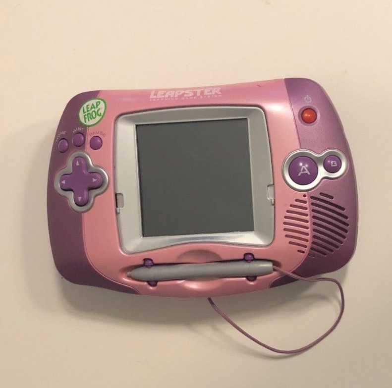 Vtech LeapFrog Leapster Learning System Pink Purple - Tested & Works Great!