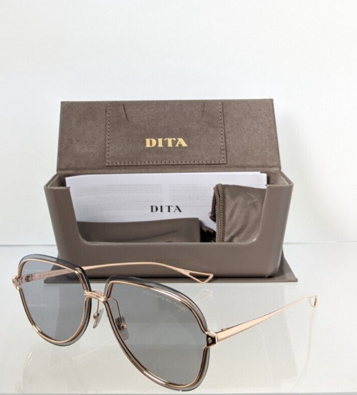 Pre-owned Dita Authentic  Sunglasses Nightbird - Three Dts 520-62-02 Gold Frame In Gray