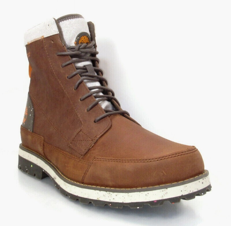 

Мужские ботинки Timberland TimberCycle темно-коричневые из переработанной кожи A5MZM, Dark brown, TimberCycle Mid