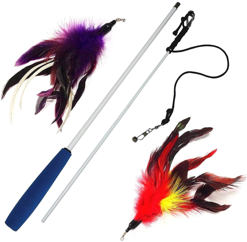 Pet Fit For Life Multi Feather Teaser and Exerciser for Cat 