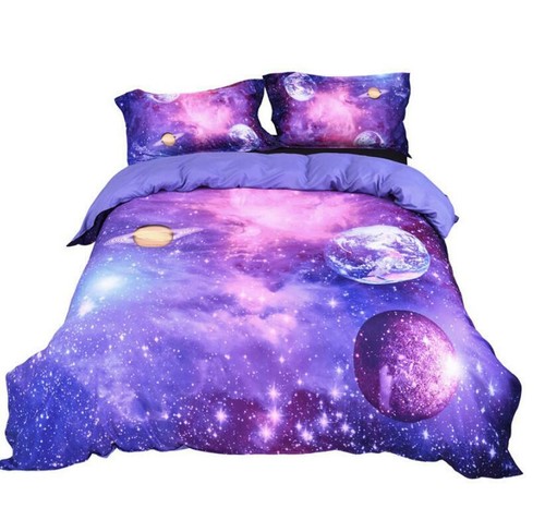 4 Sizes 3pcs Zipper Galaxy Comforter Set Quilt Sky Outer Space Bedding Sets New Ebay