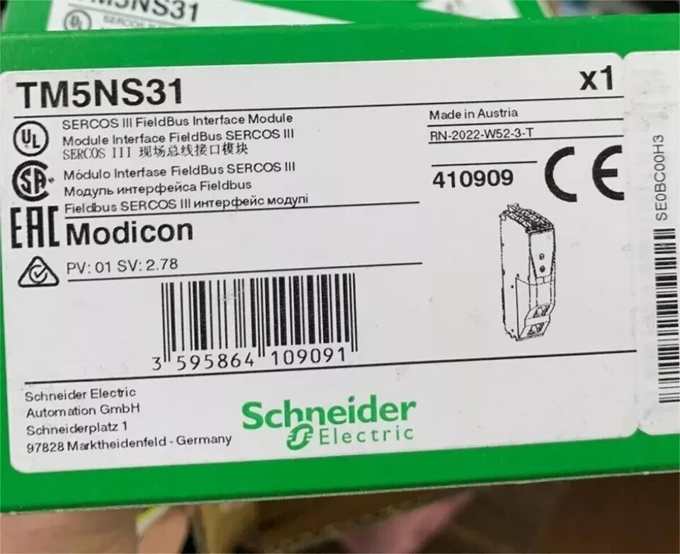 New in Box For TM5NS31 Schneider SERCOS III Fieldbus Interface Module
