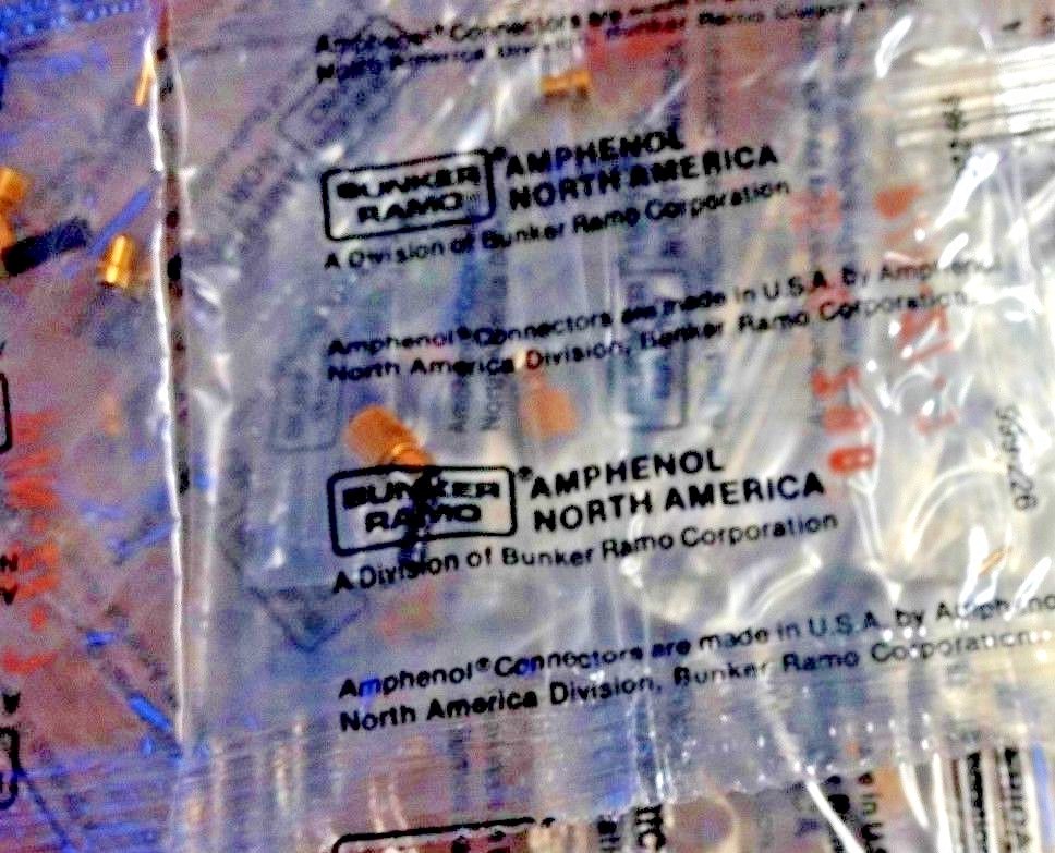 AMPHENOL 554-82  298(P/N-27-7) Lot of 10 Vintage Stock in sealed bags Not used