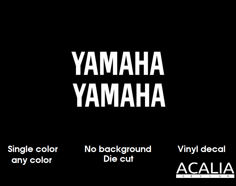 2x Yamaha Sticker Decal Motorcycle Boat Window Tank Wheel Bike yz yzf fzr r1 r6