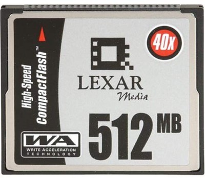 Lexar Media 512 MB CompactFlash HSS Card - 40x Speed - Grade A (CF512-40-278)