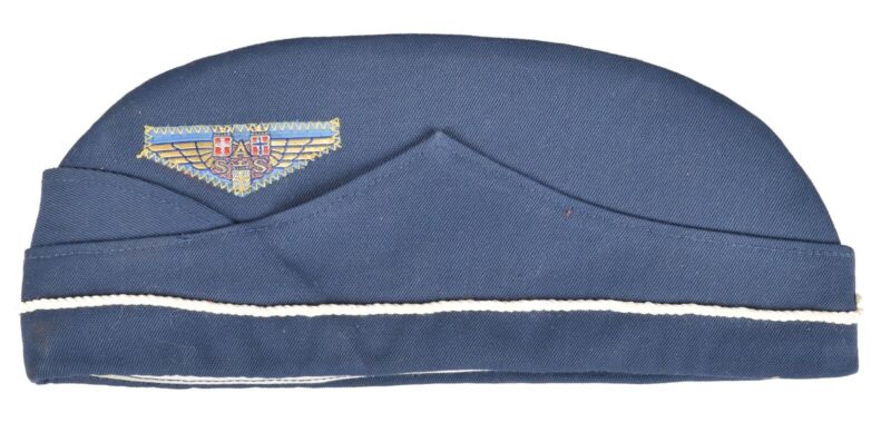 Vintage SAS Scandinavian Airlines Uniform Cap Fabric Hat Badge Patch