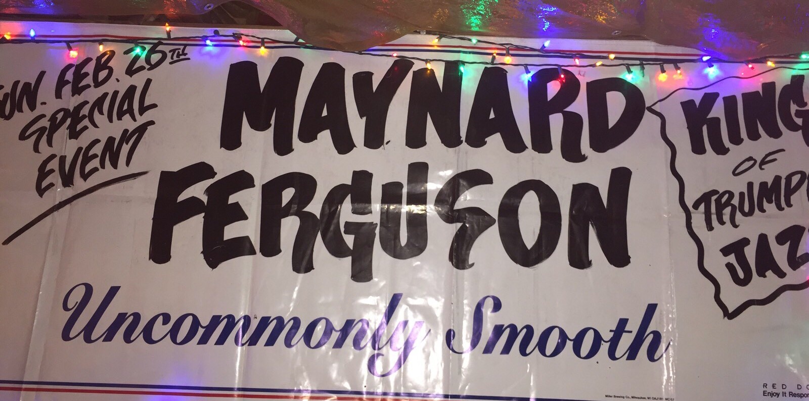 Maynard Ferguson Concert Vinyl Red Dog Beer Banner Man Cave Decor Vintage Rare