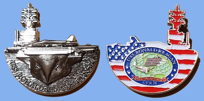 USS RONALD REAGAN CVS-76 US NAVY AIRCRAFT CARRIER CHALLENGE COIN 2'' 96