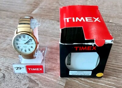 Timex Indiglo Mens Watch WR 30M Stainless Steel Stretch 