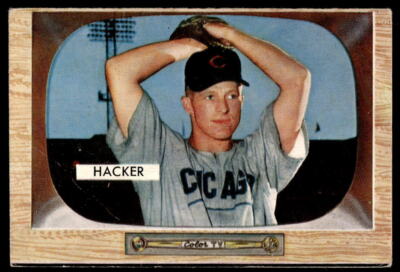 1955 Bowman #8 Warren Hacker Chicago Cubs VG-VGEX wrinkle