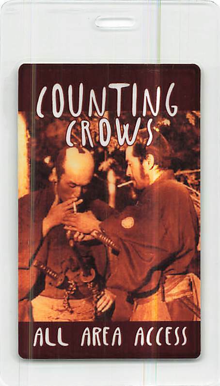 Counting Crows Backstage Pass 2012 All Area Access Laminate Brown Variant