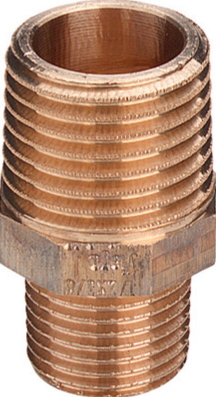 Rotguss Reduzier-Doppelnippel Modell 3245 Din-Dvgw