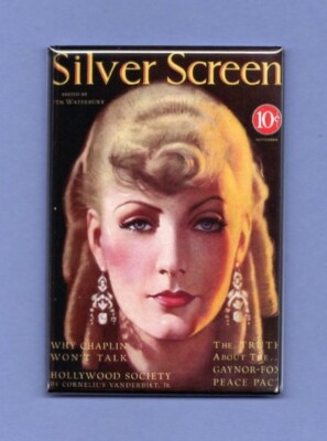 GRETA GARBO *2X3 FRIDGE MAGNET* ACTRESS FILM STAR MOVIES ACADEMY AWARD CLASSIC