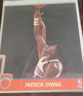 PATRICK EWING, 1991, NBA HOOPS Photo & Stats., 8'' x 10'', NEW