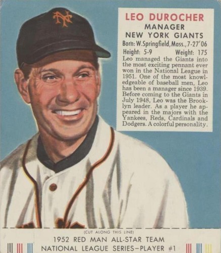 1952 Red Man Tobacco All-Star Team - Leo Durocher #1