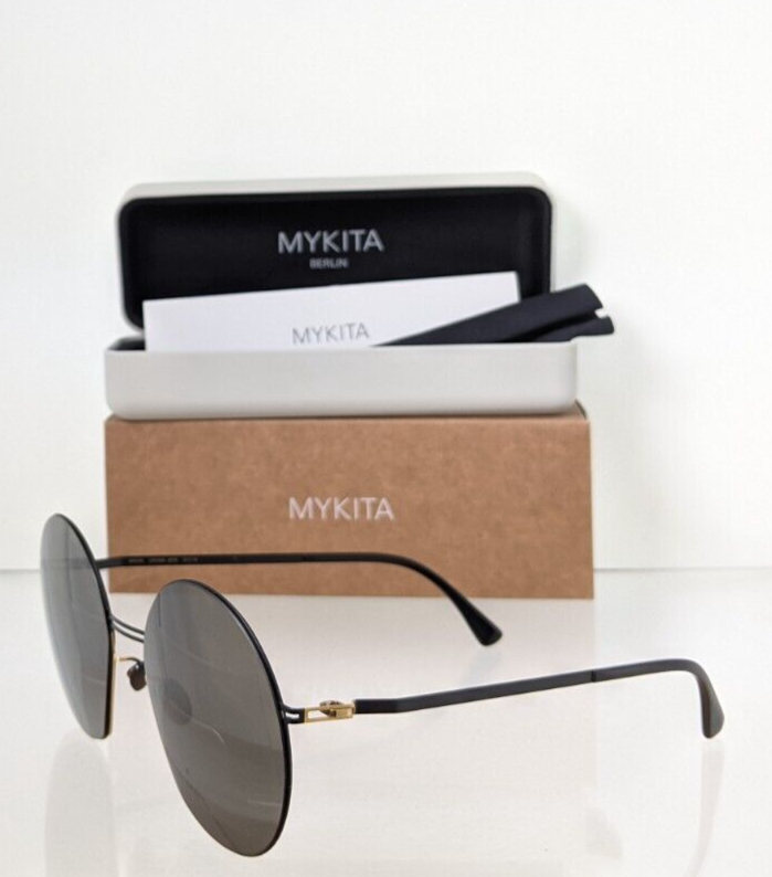 Pre-owned Mykita Brand Authentic  Lite Sun Jette Col. 056 57mm Black Gold Frame In Gray