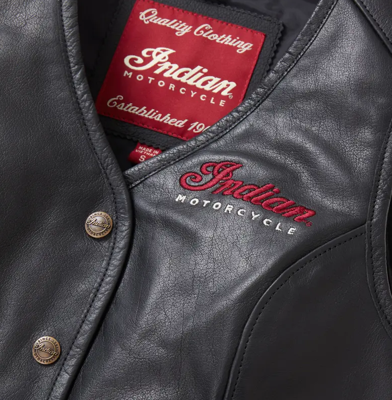 Pre-owned Indian Motorcycle Women's Lindy Vest Black 2862739
