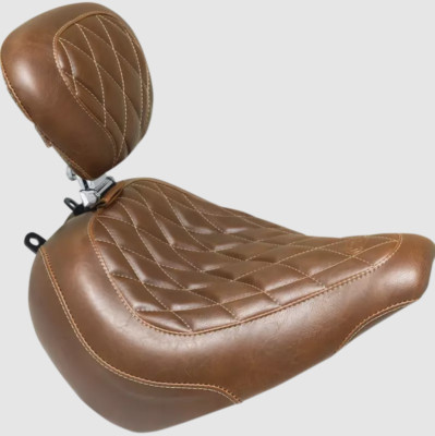 Mustang - 83058 - Wide Tripper Solo Seat with Driver Backrest, Diamond Stitch -