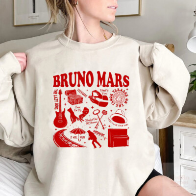 Bruno Mars Sweatshirt, Bruno Mars Lovers Fans Gift, Retro Bruno Mars Shirt