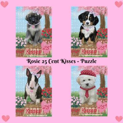 Rosie 25 Cent Kisses Dog Cat Pet Jigsaw Puzzle with Photo Tin 252 Pcs. 11