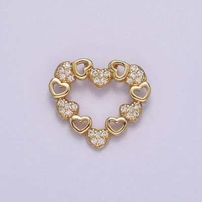 1.20 CT Round Lab Created Heart Shape Pendant Necklace 14k Yellow Gold Finish