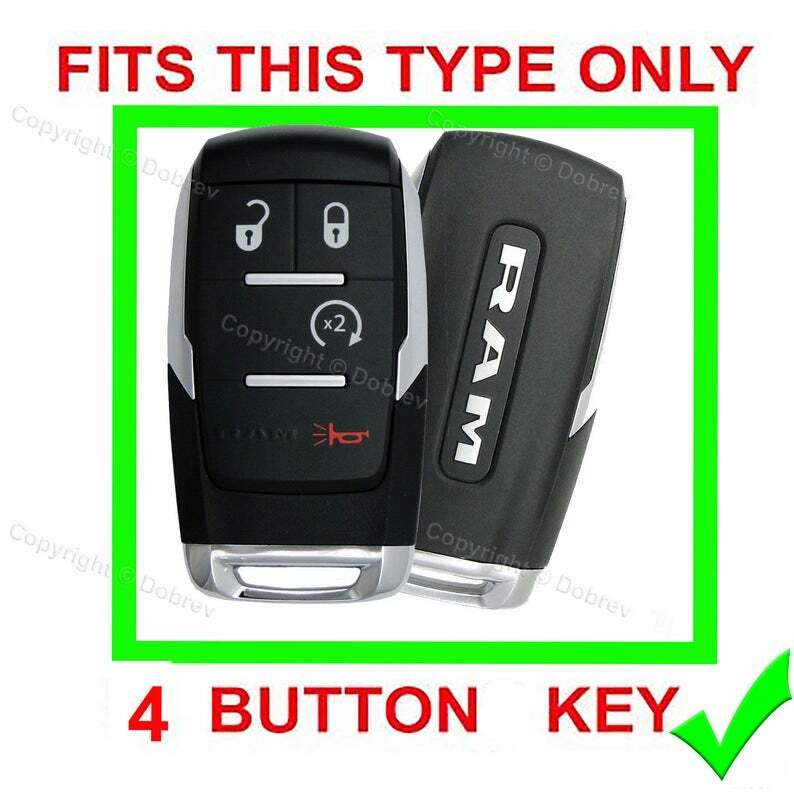 4B Silicone Cover Entry Fob For Dodge Ram 2500 3500 5500 19 2020-2023 Key