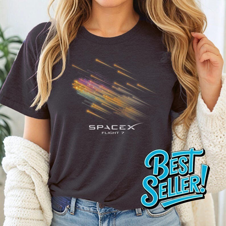 SpaceX Starship 7 Reentry T-Shirt, Atmospheric Breakup Design, Space Exploration