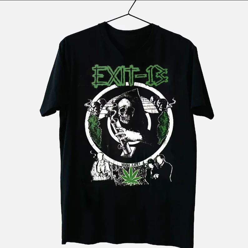 若者の大愛商品 Exit-13 Band High Life Album Unisex Adult Shirt Cotton Full ミュージシャン