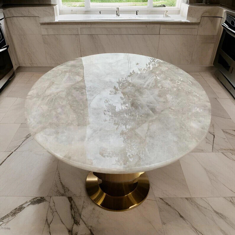 White Quartz Coffee Table Top, Quartz Stone Center Table Top,