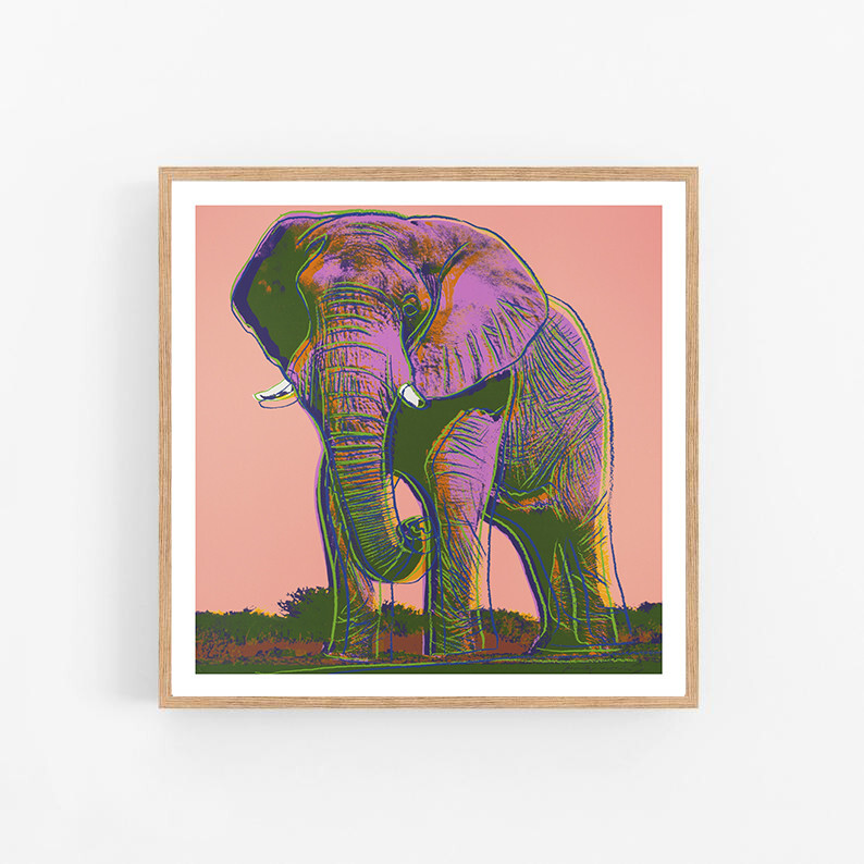 Andy Warhol - African Elephant, Endangered Species Portfolio Giclee Print Poster